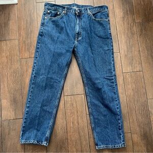 Levi's 505 Denim Jeans 40x30 Straight Leg Classic Med/Dark Wash Red Label